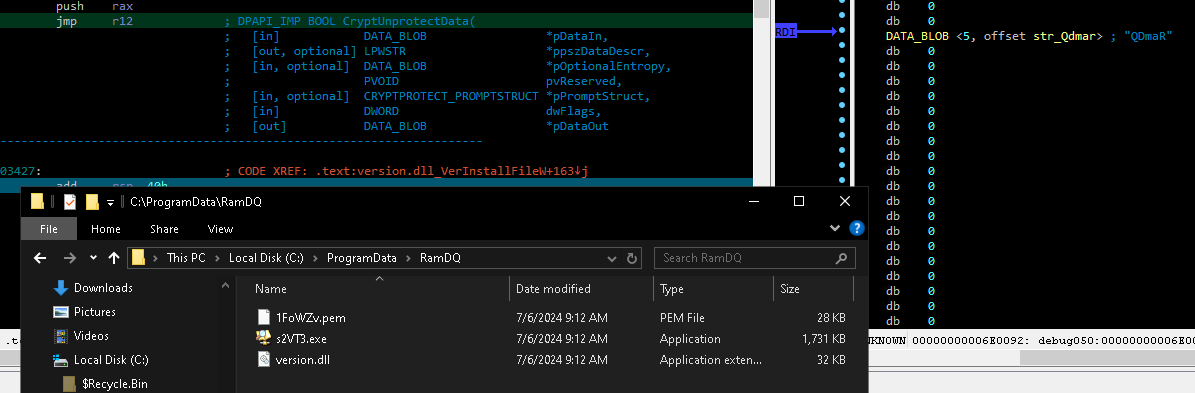Screenshot of a computer interface with several open windows, including a code editor with Python script, command prompt, and file explorer showing files related to JavaScript. Some of the information is redacted.